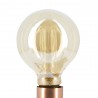 Ampoule LED déco Hologramme Globe (G95) au verre ambré, culot E27, 4W cons., 200 lumens, lumière blanc chaud