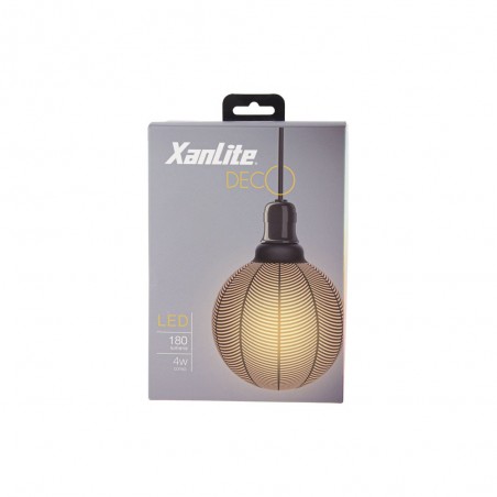 Ampoule Déco LED Filament, Aspect Aiguilles de pin Noir, G125, culot E27, 4W cons. 2700K Blanc Chaud