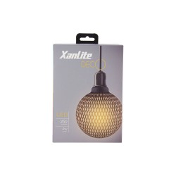 Ampoule Déco LED Filament, Aspect Filet Noir, G125, culot E27, 4W cons. 2700K Blanc Chaud