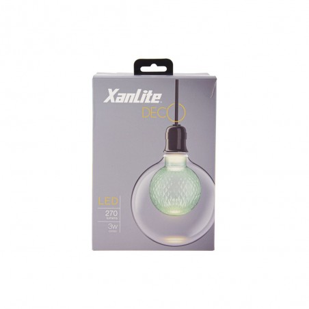 Ampoule Déco LED, Double verre Vert, G125, culot E27, 4W cons. 2700K Blanc Chaud