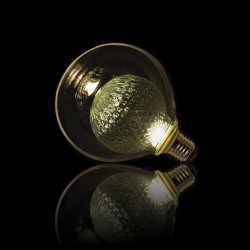 Ampoule Déco LED, Double verre Vert, G125, culot E27, 4W cons. 2700K Blanc Chaud