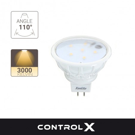 Ampoule LED spots, culot GU5.3, 2,7W cons. (35W eq.), lumière blanc chaud