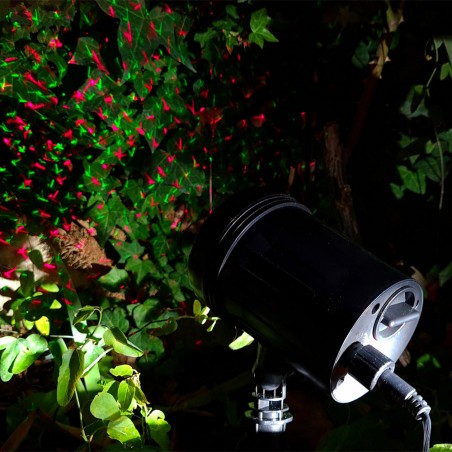 Projecteur laser LED Vert & Rouge avec télécommande - 9 modes d'éclairages - 3 modes de fixation