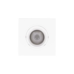 Spot GU10 50W 2700K Carré orientable Blanc IP20