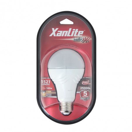 Ampoule LED A60, culot E27, 14,2W cons. (100W eq.), lumière blanc chaud