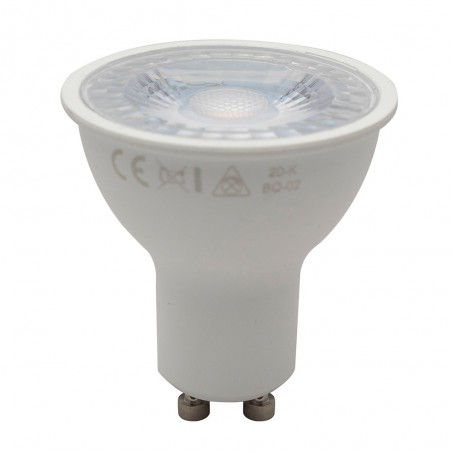 Ampoule LED spot, culot GU10, 6,5W cons. (75W eq.), 520 lumens, lumière blanc chaud