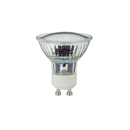 Ampoule LED spot, culot GU10, 1W cons. (N.C eq.), lumière Lumière verte