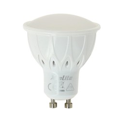 Ampoule LED spot, culot GU10, 6W cons. (50W eq.), lumière blanc chaud, dimmable par switch 10% - 50% -100%
