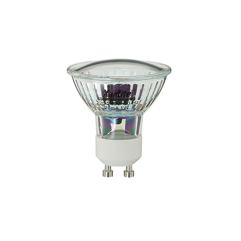 Ampoule LED spot, culot GU10, 0,6W cons. (N.C eq.), lumière Lumière rouge