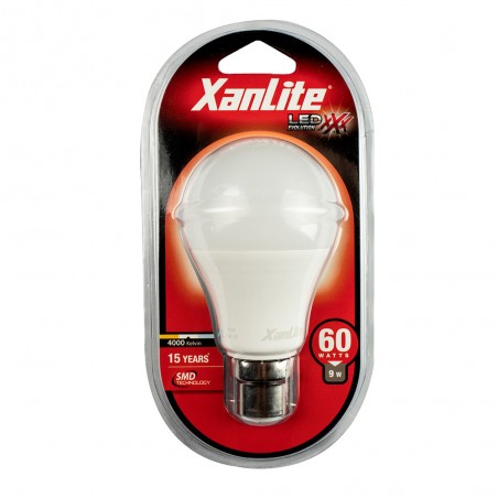 Ampoule LED A60, culot B22, 10W cons. (60W eq.), lumière blanc neutre