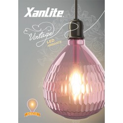 Ampoule LED déco Ballon Rose, culot E27, 4W cons., 300 lumens, lumière blanc chaud