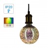 Ampoule LED déco 3D (G125), aspect Fireworks, culot E27, 3,8W cons.