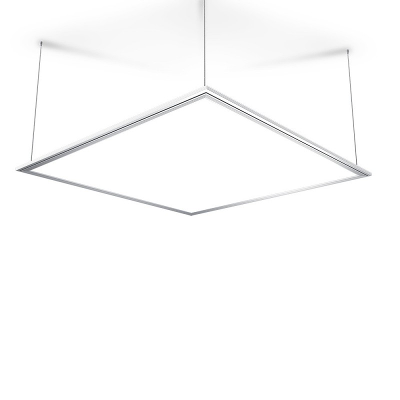 Plafonnier LED carré - cons. 42W - 3300 lumens - Blanc neutre - 3 modes de fixation