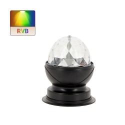 Lampe à poser effet Disco, LED multicolores, tête rotative