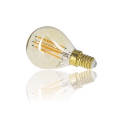 Ampoule LED (P45) / Vintage au verre ambré, culot E14, 3,8W cons. (30W eq.), 350 lumens, lumière blanc chaud