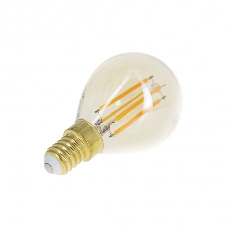 Ampoule LED (P45) / Vintage au verre ambré, culot E14, 3,8W cons. (30W eq.), 350 lumens, lumière blanc chaud