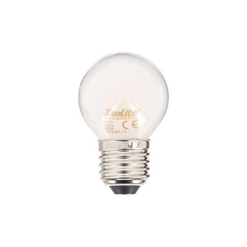 Ampoule LED Filament P45, culot E27, 6,5W cons. (60W eq.), 2700K Blanc Chaud