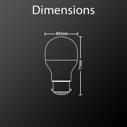 Ampoule LED P45, culot B22, 5,3W cons. (40W eq.), lumière blanc neutre