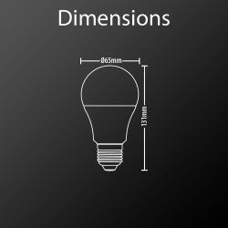 Ampoule LED standard, culot E27, 15W cons. (100W eq.), blanc neutre, dimmable