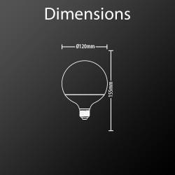 Ampoule LED Globe (B125), culot E27, 20W cons. (150W eq.), 2452 lumens, lumière blanc neutre