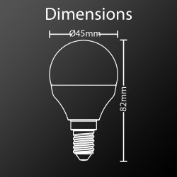 Ampoule LED (P45), culot E14, conso. 5,3W (eq. 40W), 470 lumens, blanc neutre