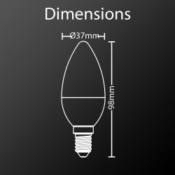 Pack de 2 flammes LED - culot E14 - classique