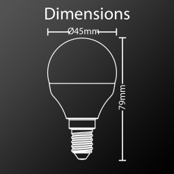 Lot de 2 ampoules LED P45 - culot E14 - classique