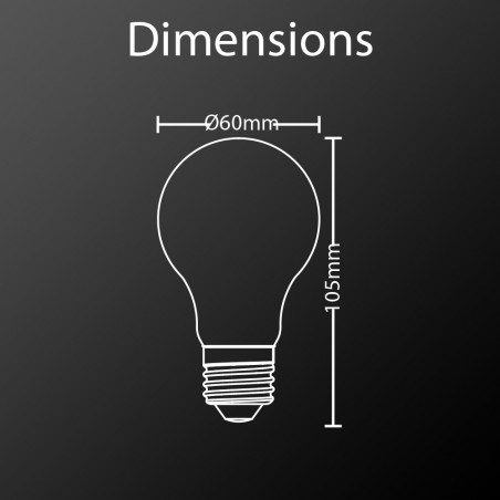 Ampoule RetroLED, culot E27, 7W cons. (60W eq.), lumière blanc chaud