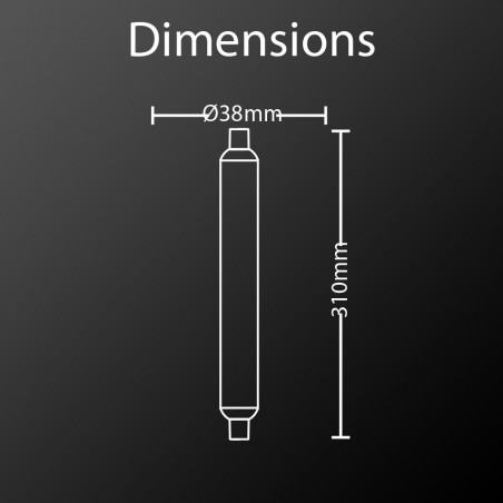 Tube LED, culot S19, 8,5W cons. (50W eq.), lumière blanc chaud