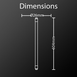 Tube à LED, culot G13, 9W cons. (18W eq.), lumière blanc chaud