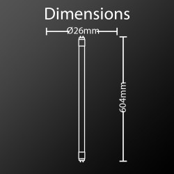 Tube à LED, culot G13, 9W cons. (18W eq.), lumière blanc neutre