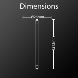 Tube à LED, culot G13, 17W cons. (36W eq.), lumière blanc chaud