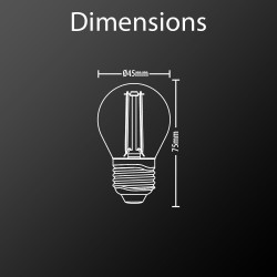 Ampoule LED P45 - culot E27 - éclairage jaune