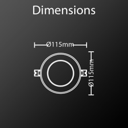 Plafonnier rond - 400 lumens - double fixations