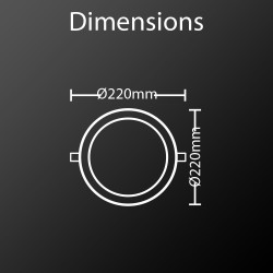 Plafonnier LED Rond - Double fixation - cons. 18W - 1400 lumens - Blanc neutre