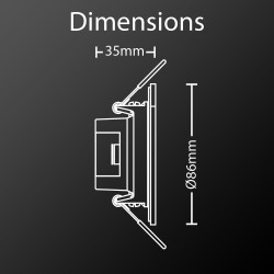 Lot de 3 Spots Encastrable LED Intégrés - Dimmable et Orientable - cons. 5W (eq. 50W) - 345 lumens - Blanc neutre