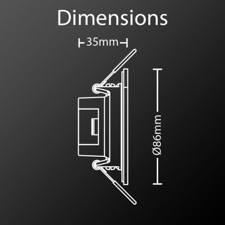 Pack de 3 spots à LED intégrés - 345 lumens - dimmable