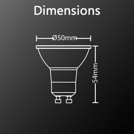 Ampoule LED spot, culot GU10, 0,6W cons. (N.C eq.), lumière Lumière rouge