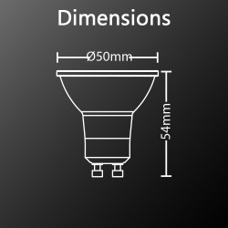 Ampoule LED spot, culot GU10, 1W cons. (N.C eq.), lumière Lumière verte