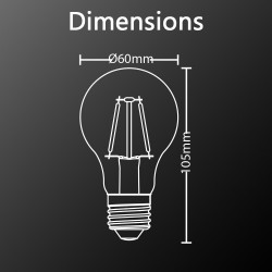 Ampoule LED A60, culot E27, 3,8W cons. (N.C eq.), lumière Lumière bleue