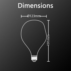 Ampoule "licorne" au filament LED, verre effet arc en ciel, culot E27