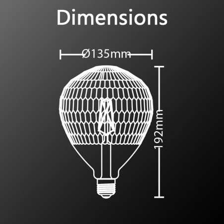 Ampoule LED déco Ballon Rose, culot E27, 4W cons., 300 lumens, lumière blanc chaud