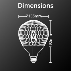 Ampoule LED déco, ballon vert, culot E27, blanc chaud