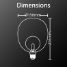 Ampoule LED déco, double verre, forme "egg", culot E27, blanc neutre, forme allongée