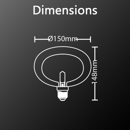 Ampoule LED déco, double verre, forme de flacon, culot E27, blanc neutre, forme allongée