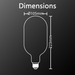 Ampoule LED déco éclairante Gas bottle Opaline au verre lacté, culot E27, 8W cons. (60W eq.), 806 lumens, lumière blanc neutre