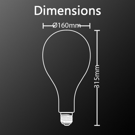 Ampoule LED déco éclairante Poire Opaline au verre lacté, culot E27, 24W cons. (185W eq.), 3200 lumens, lumière blanc neutre