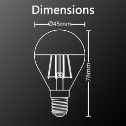 Ampoule LED A60, culot E14, 4W cons. (32W eq.), lumière blanc chaud