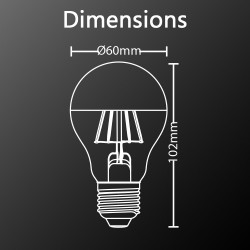 Ampoule LED A60, culot E27, 4W cons. (35W eq.), lumière blanc chaud