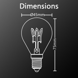 Ampoule LED (P45) / Vintage, culot E14, 4W cons. (18W eq.), 180 lumens, lumière blanc chaud